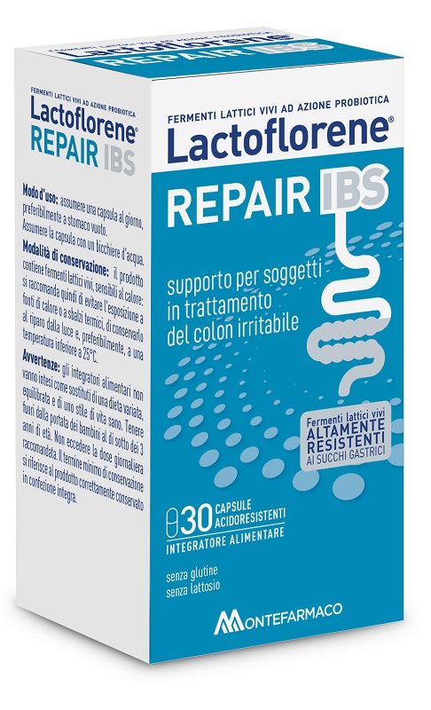 LACTOFLORENE REPAIR IBS 30 CAPSULE ACIDORESISTENTI DA 375 MG SENZA GLUTINE SENZA LATTOSIO - Fontenova srl
