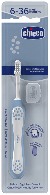 CHICCO SPAZZOLINO 6 MESI+ AZZURRO - Fontenova srl