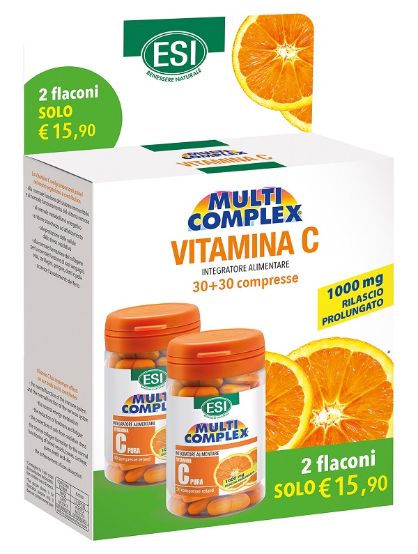 ESI VITAMINA C 1000MG RILASCIO PROLUNGATO 30+30 COMPRESSE SENZA GLUTINE - Fontenova srl
