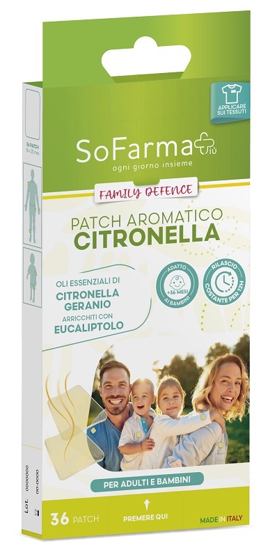 CEROTTO AROMATICO CITRONELLA FAMILY DEFENCE 36 PEZZI SOFARMAPIU' - Fontenova srl