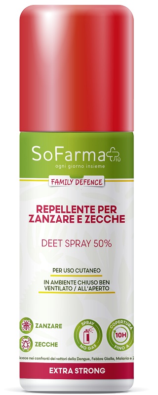REPELLENTE EXTRA STRONG DEET 50% 75 ML SOFARMAPIU' - Fontenova srl