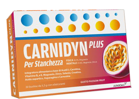 CARNIDYN PLUS 20 BUSTINE DA 5,3 G GUSTO PASSION FRUIT - Fontenova srl
