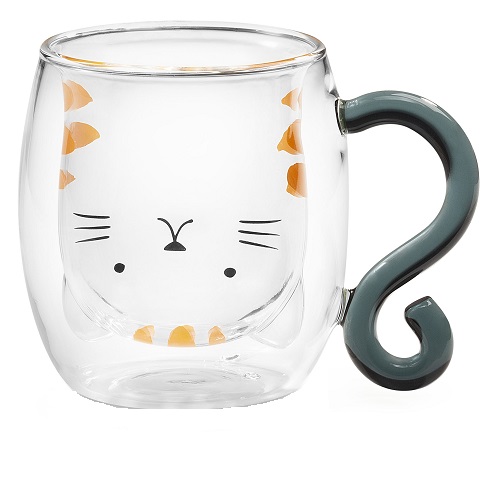 NEAVITA MUG VETRO DOPPIO MURO KITTY TEA & FRIENDS 250 ML - Fontenova srl