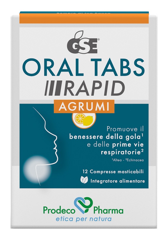 GSE ORAL TABS RAPID AGRUMI 12 COMPRESSE MASTICABILI - Fontenova srl