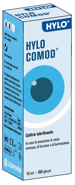 GOCCE OCULARI HYLO COMOD IALURONATO DI SODIO 2 MG/ML 10 ML - Fontenova srl