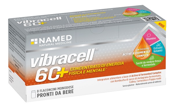 VIBRACELL 60+ 8 FLACONCINI 15 ML SENZA GLUTINE NATURALMENTE PRIVO DI LATTOSIO - Fontenova srl