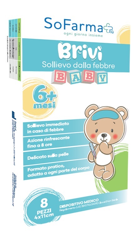 BRIVI' SOLLIEVO DALLA FEBBRE 4X11 CM 8 PEZZI SOFARMAPIU' - Fontenova srl