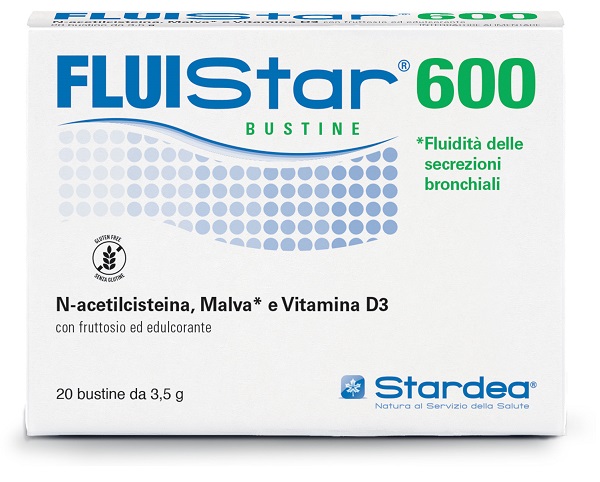 FLUISTAR 600 20 BUSTINE DA 3,5 G CON FRUTTOSIO ED EDULCORANTE SENZA GLUTINE - Fontenova srl