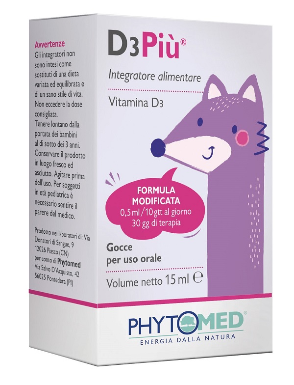D3PIU' FORMULA MODIFICATA GOCCE ORALE 15 ML - Fontenova srl