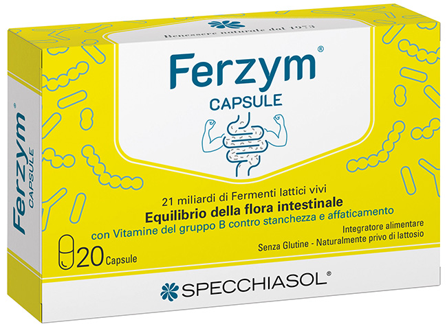 FERZYM CAPSULE 20 CAPSULE SENZA GLUTINE NATURALMENTE PRIVO DI LATTOSIO - Fontenova srl