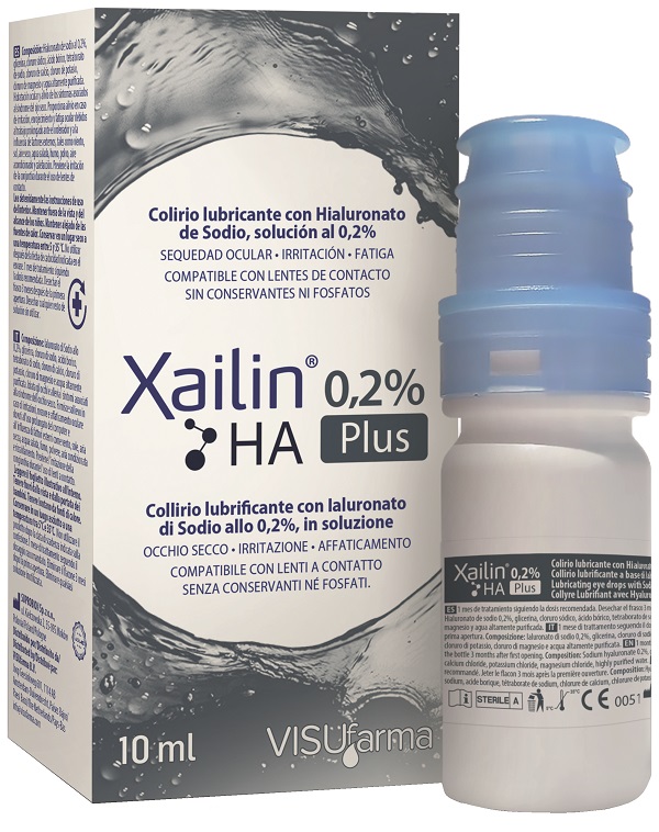 XAILIN PLUS 0,2% HA COLLIRIO 10 ML - Fontenova srl