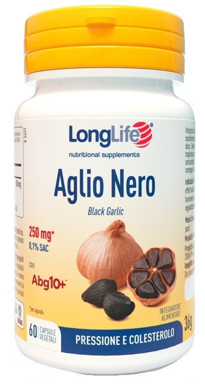 LONGLIFE AGLIO NERO 0,5% SAC 60 CAPSULE VEGETALI SENZA GLUTINE - Fontenova srl