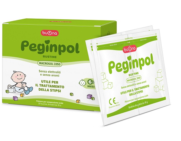 PEGINPOL 20 BUSTINE DIVISIBILI DA 10 G MACROGOL 3350 SENZA GLUTINE SENZA LATTOSIO - Fontenova srl